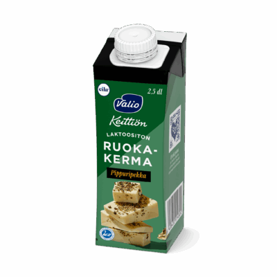 Valio Keittiön ruokakerma Pippuripekka pippurijuusto UHT laktoositon 2,5 dl