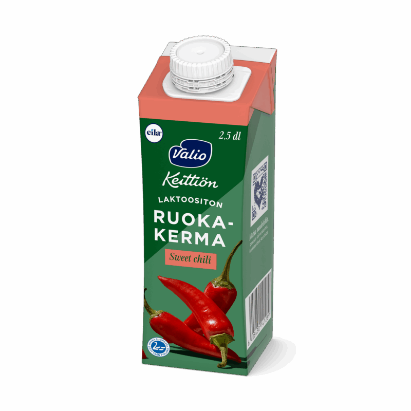 Valio Keittiön ruokakerma sweet chili UHT laktoositon 2,5 dl