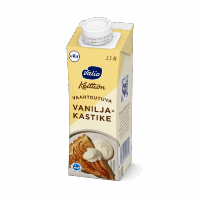 Valio Keittiön vaahtoutuva vaniljakastike UHT laktoositon 2,5 dl