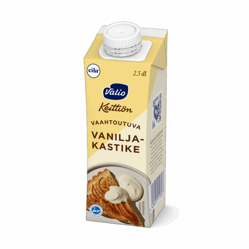 Valio Keittiön vaahtoutuva vaniljakastike UHT laktoositon 2,5 dl