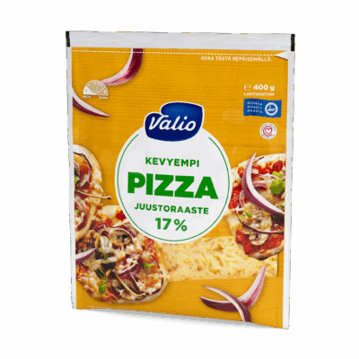 Valio kevyempi pizza 17 % juustoraaste e400 g