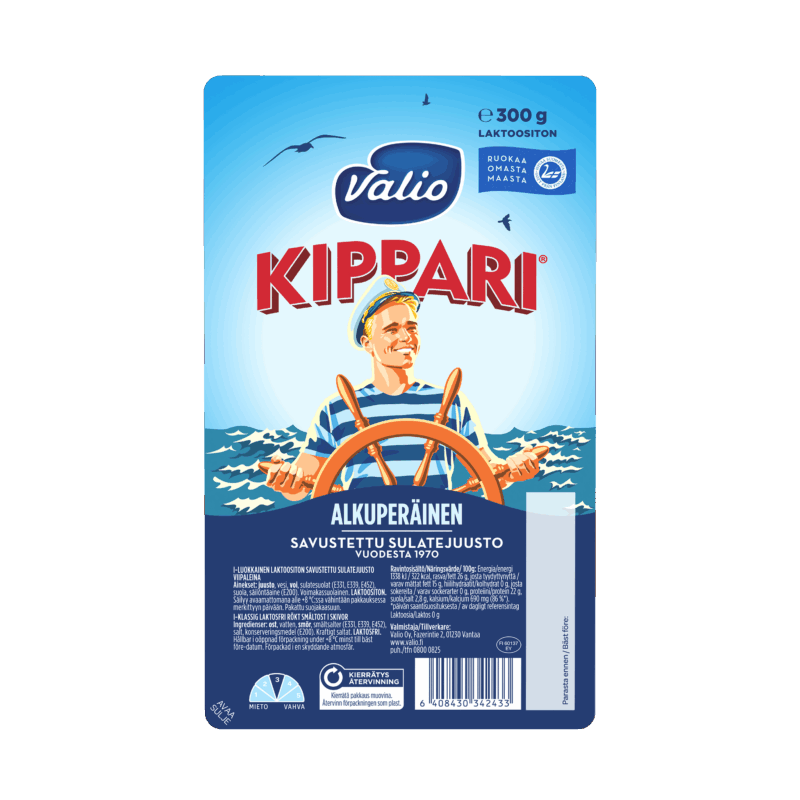 Valio Kippari® sulatejuustoviipale laktoositon e300 g