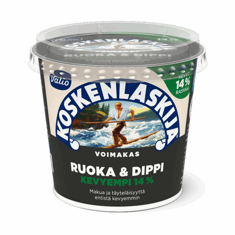 Valio Koskenlaskija® Ruoka & Dippi voimakas 14 % laktoositon e250 g
