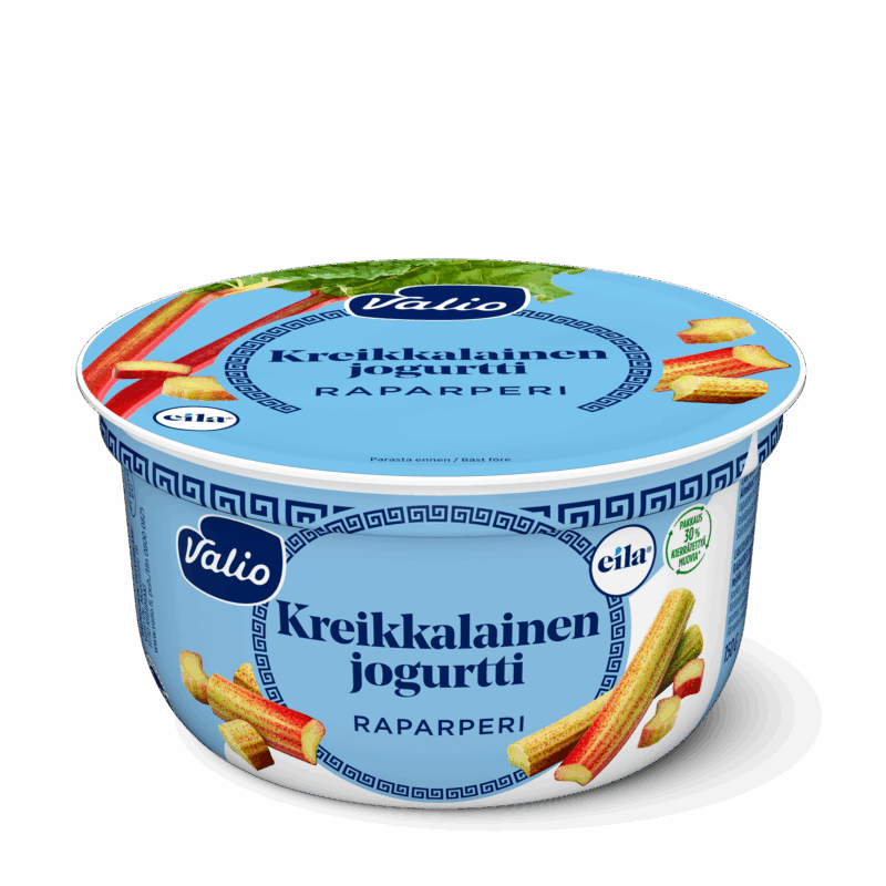 Valio kreikkalainen jogurtti raparperi laktoositon 150 g