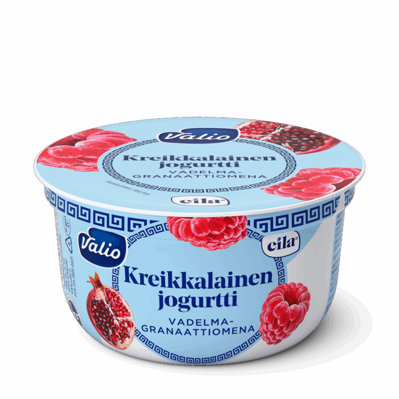 Valio kreikkalainen jogurtti vadelma-granaattiomena laktoositon 150 g