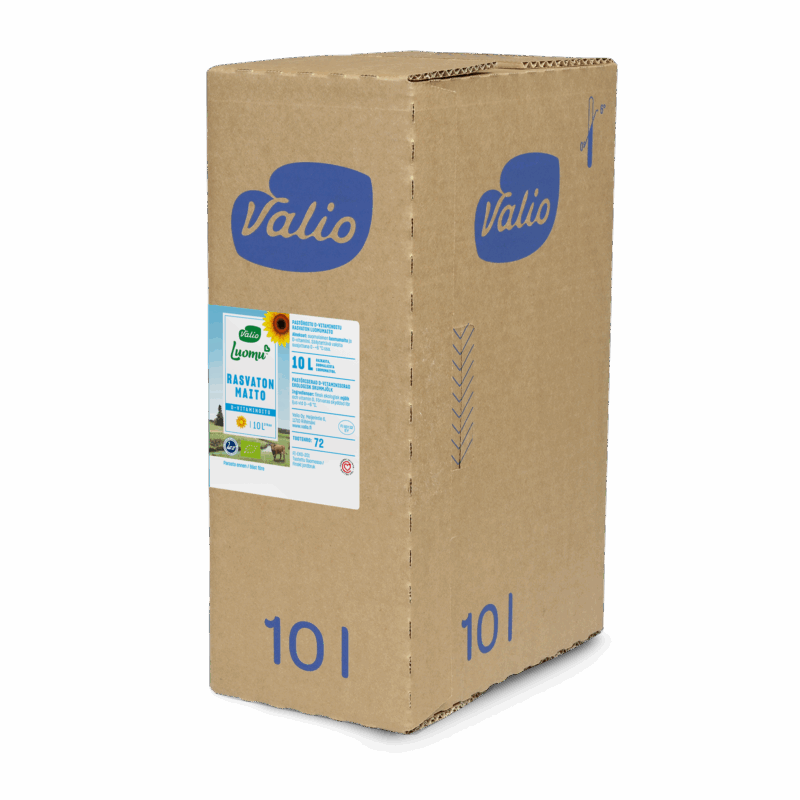 Valio Luomu™ D-vitaminoitu rasvaton maito 10 l novobox