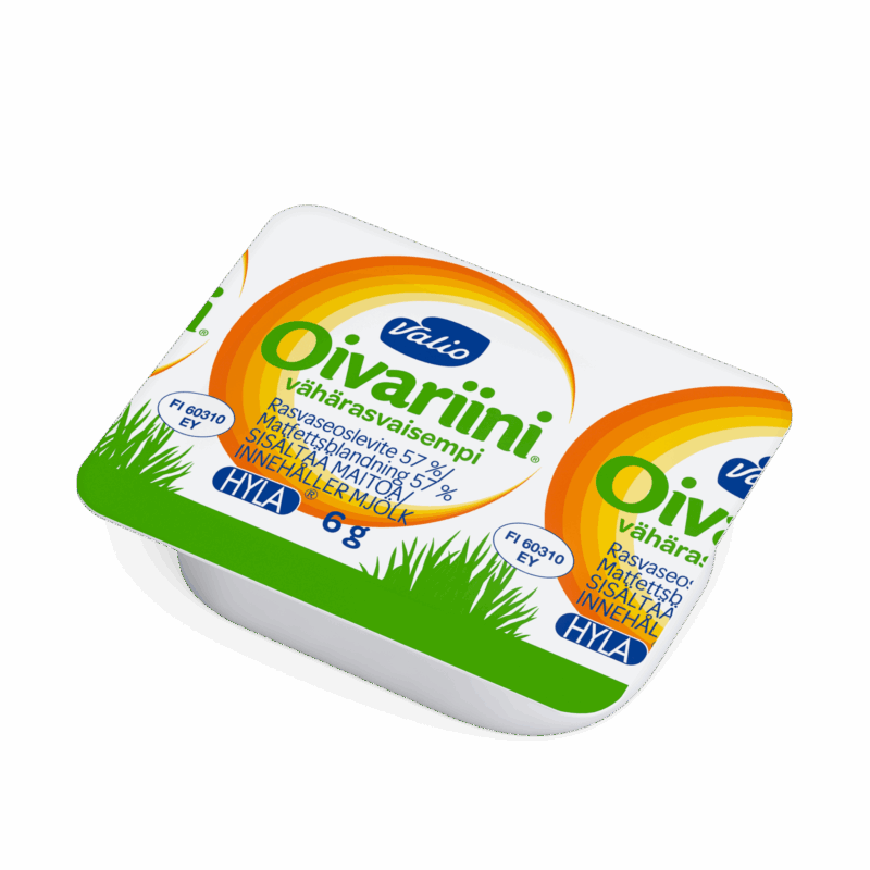 Valio Oivariini® vähärasvaisempi levite ValSa® HYLA® 6 g annospakkaus