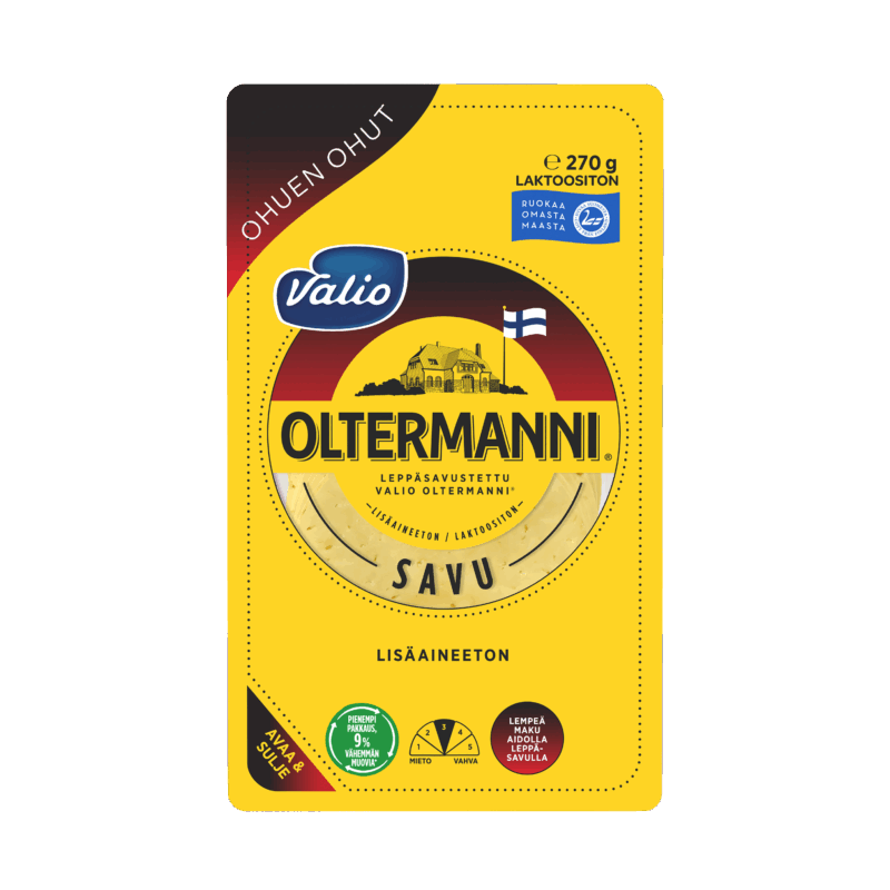 Valio Oltermanni® Savu ohuen ohut kermajuustoviipale e270 g