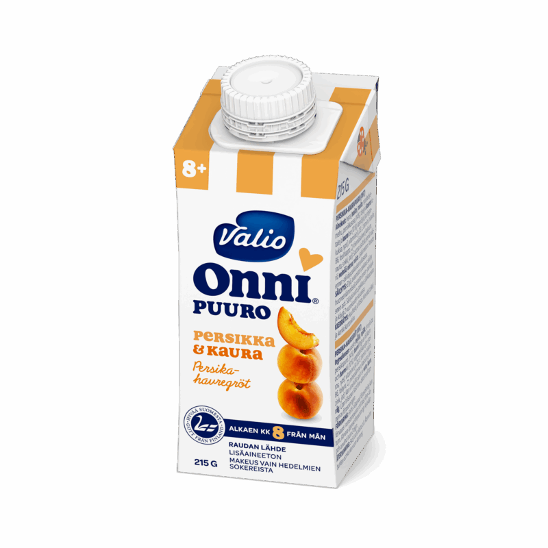 Valio Onni® persikka-kaurapuuro 215 g UHT (alk  8 kk)