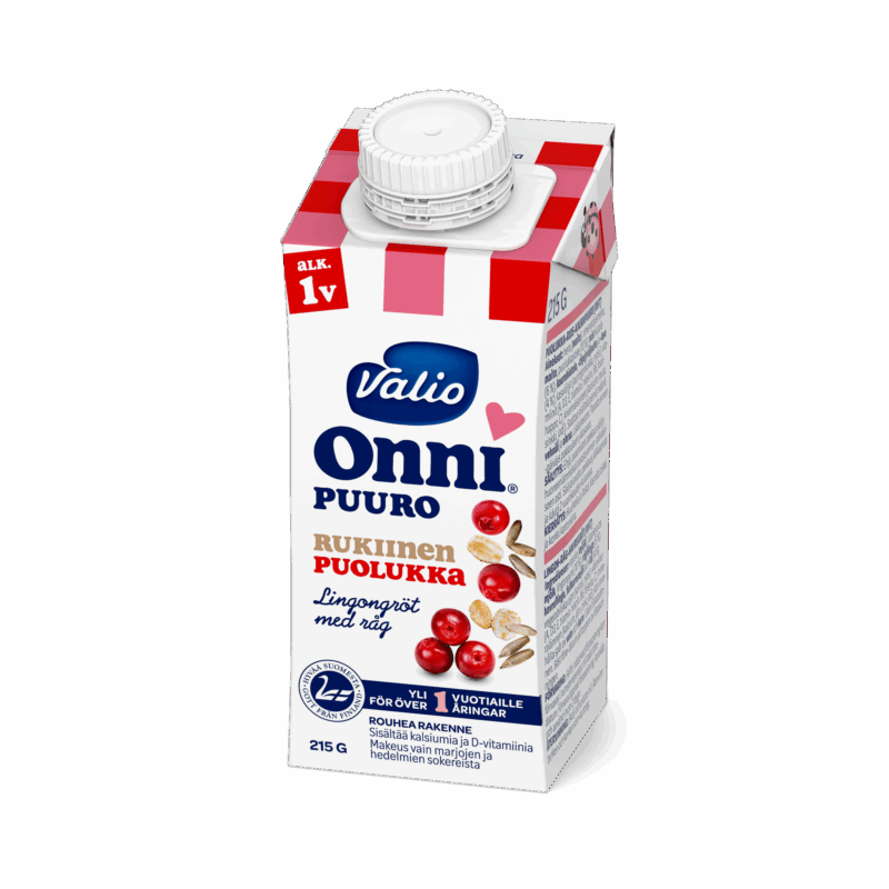 Valio Onni® rukiinen puolukkapuuro 215 g UHT (alk 1 v)