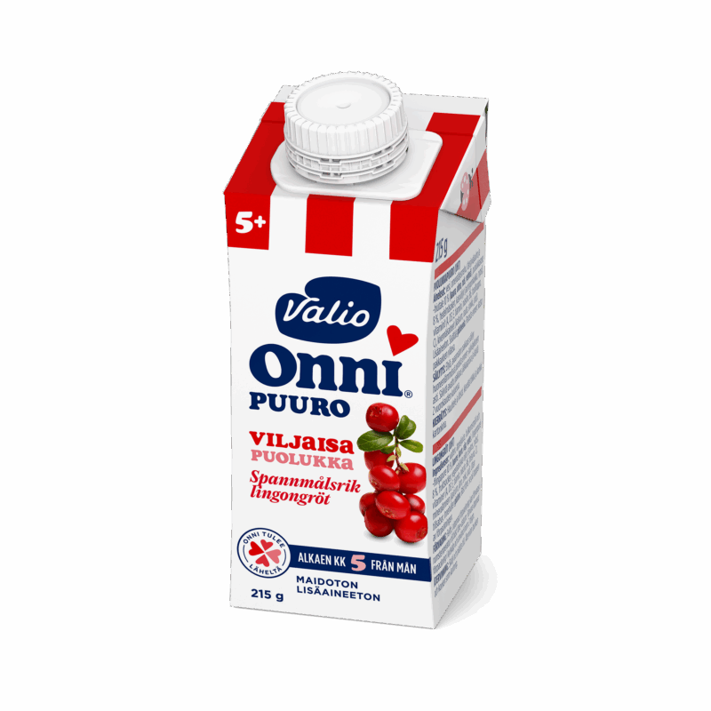 Valio Onni® viljaisa puolukkapuuro 215 g UHT (alk 5 kk)