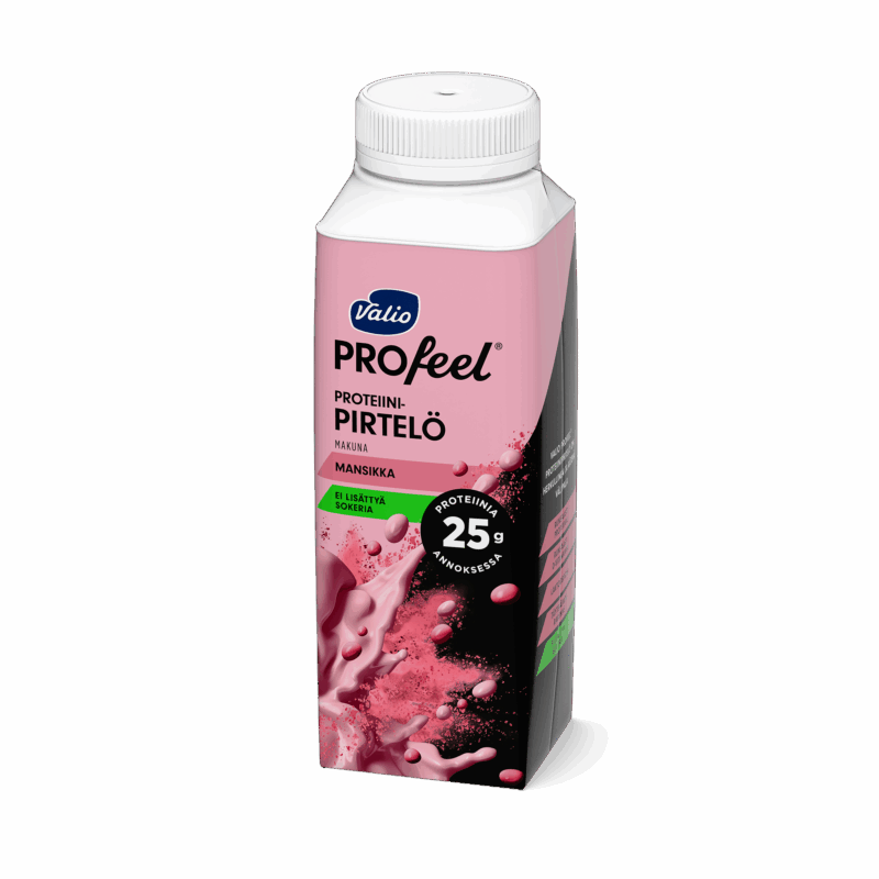 Valio PROfeel® proteiinipirtelö 2,5 dl mansikka laktoositon
