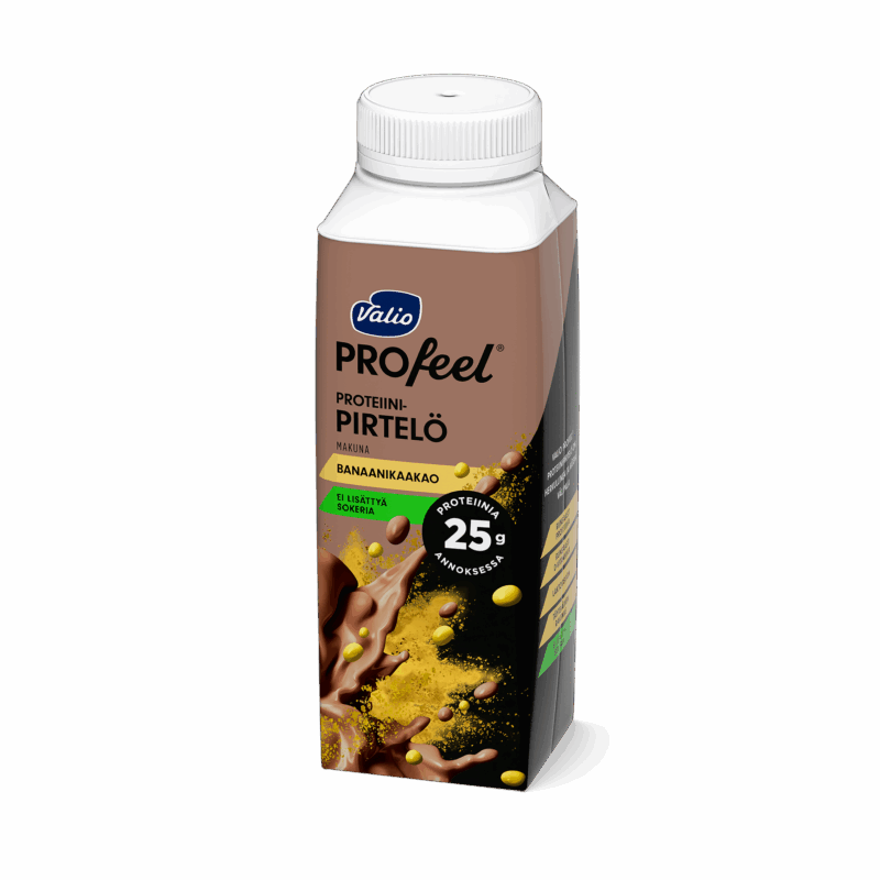 Valio PROfeel® proteiinipirtelö 2,5 dl banaanikaakao laktoositon