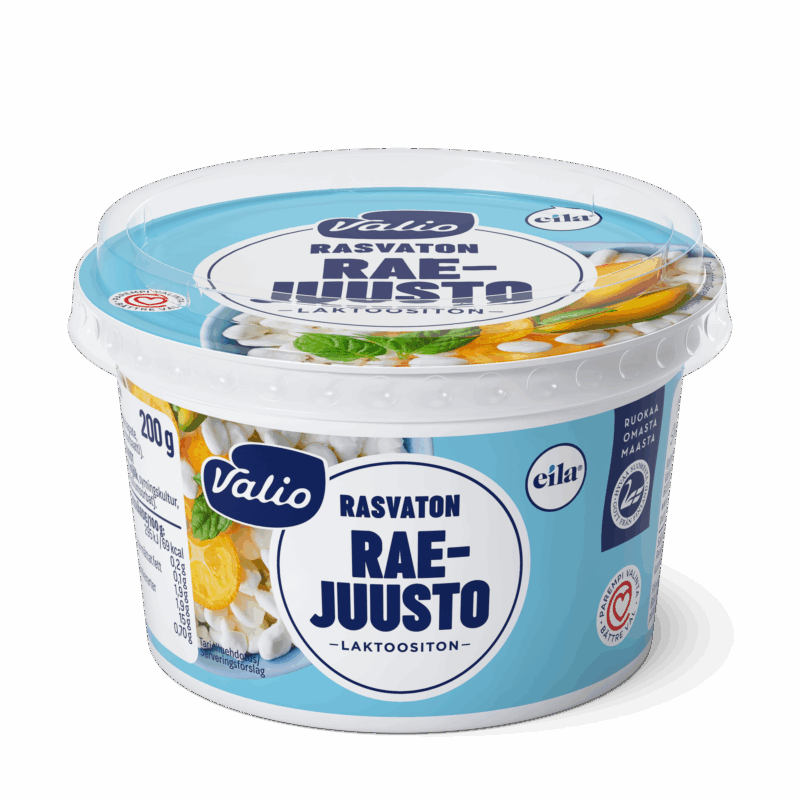 Valio raejuusto rasvaton laktoositon 200 g