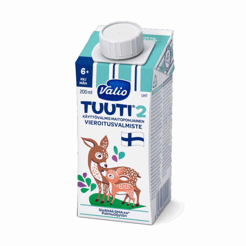 Valio Tuuti® 2 maitopohjainen vieroitusvalmiste 200 ml UHT varttilava