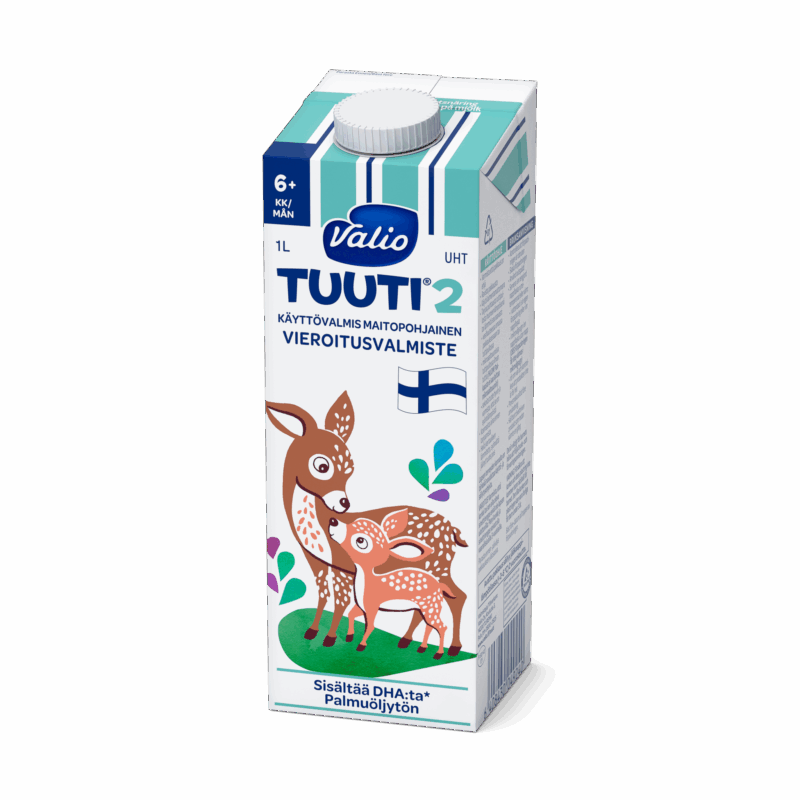 Valio Tuuti® 2 maitopohjainen vieroitusvalmiste 1 l UHT teholava