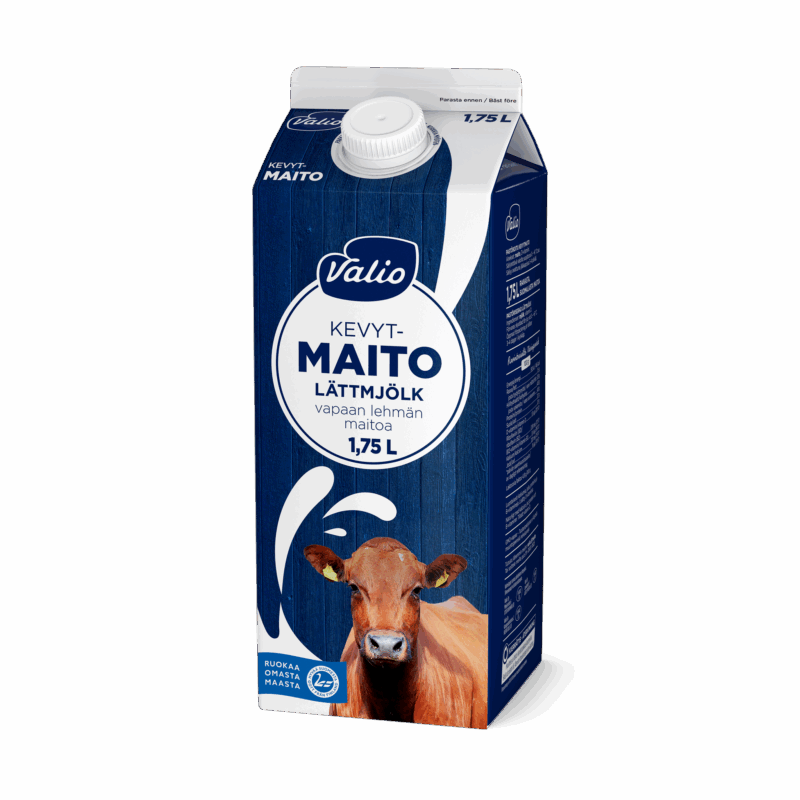 Valio vapaan lehmän kevytmaito 1,75 l
