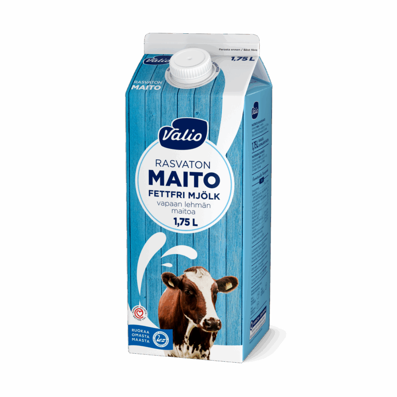 Valio vapaan lehmän rasvaton maito 1,75 l
