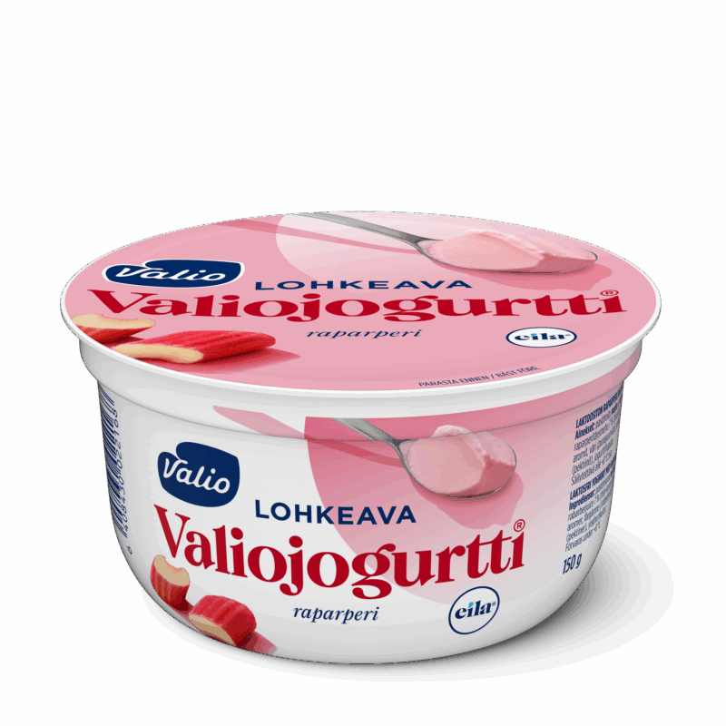 Valiojogurtti® lohkeava jogurtti raparperi laktoositon 150 g