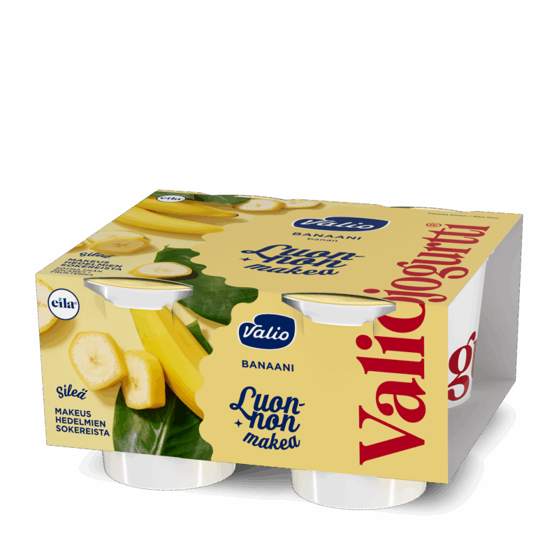 Valiojogurtti® Luonnon makea banaani laktoositon 4x125 g
