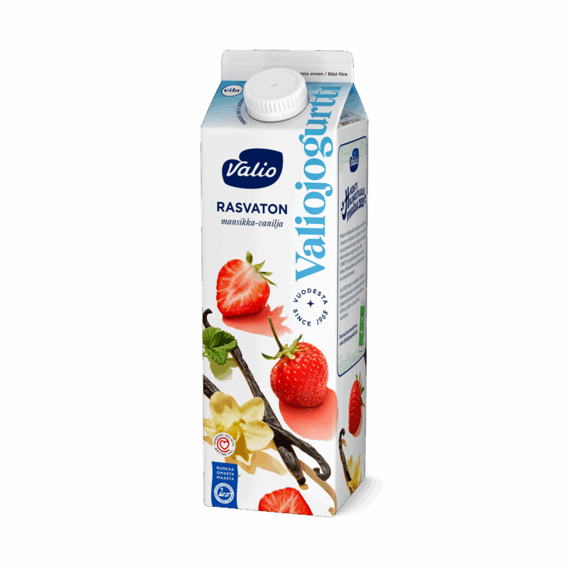 Valiojogurtti® mansikka-vanilja rasvaton laktoositon 1 kg