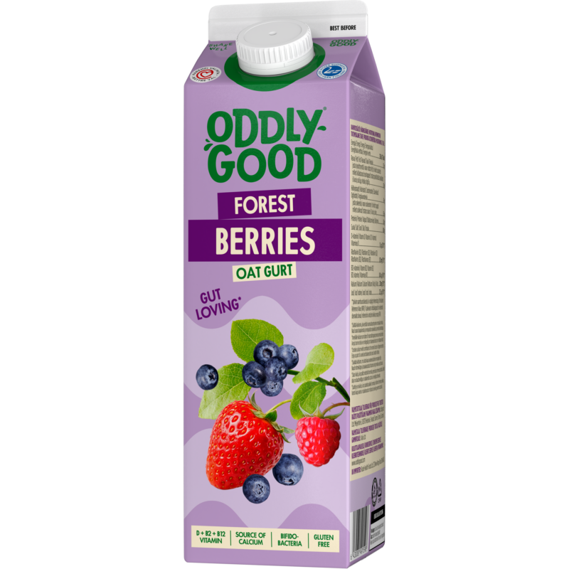 Oddlygood® kaurapohjainen gurtti 1 kg metsämarja gluteeniton