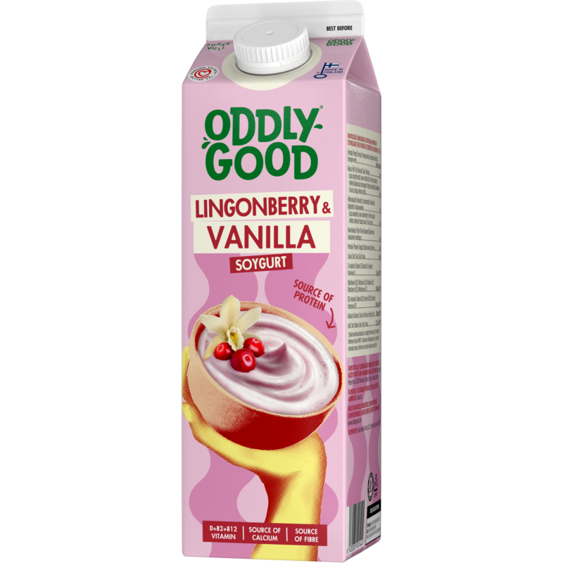 Oddlygood® Soygurt 1 kg puolukka-vanilja