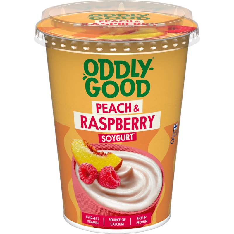 Oddlygood® Soygurt 400 g persikka-vadelma