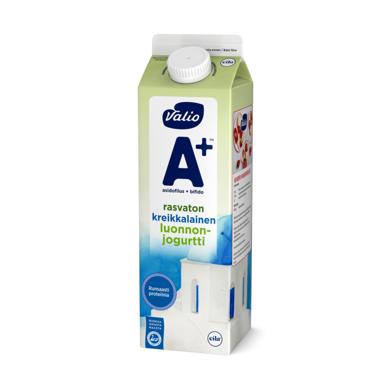 Valio A+™ kreikkalainen luonnonjogurtti maustamaton rasvaton laktoositon 1 kg