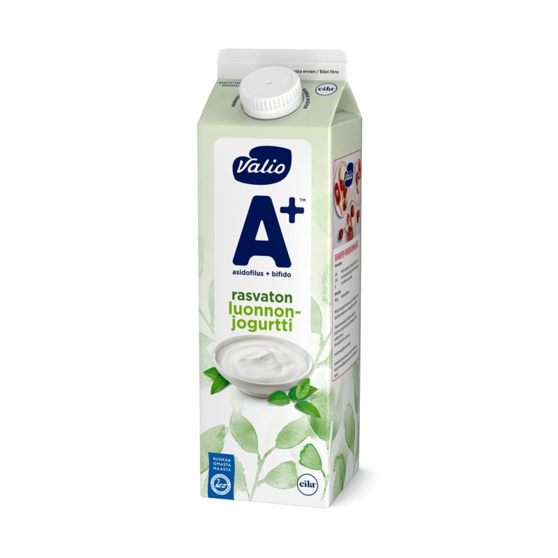 Valio A+™ luonnonjogurtti maustamaton rasvaton laktoositon 1 kg