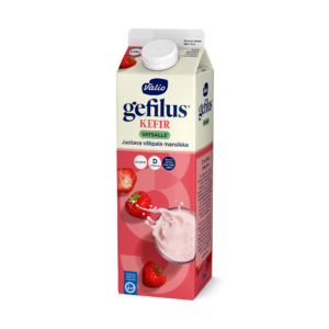 Valio Gefilus® Kefir juotava välipala 1 kg mansikka laktoositon