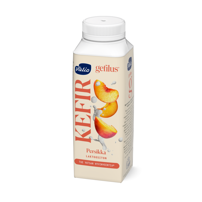 Valio Gefilus® Kefir persikka laktoositon 2,5 dl