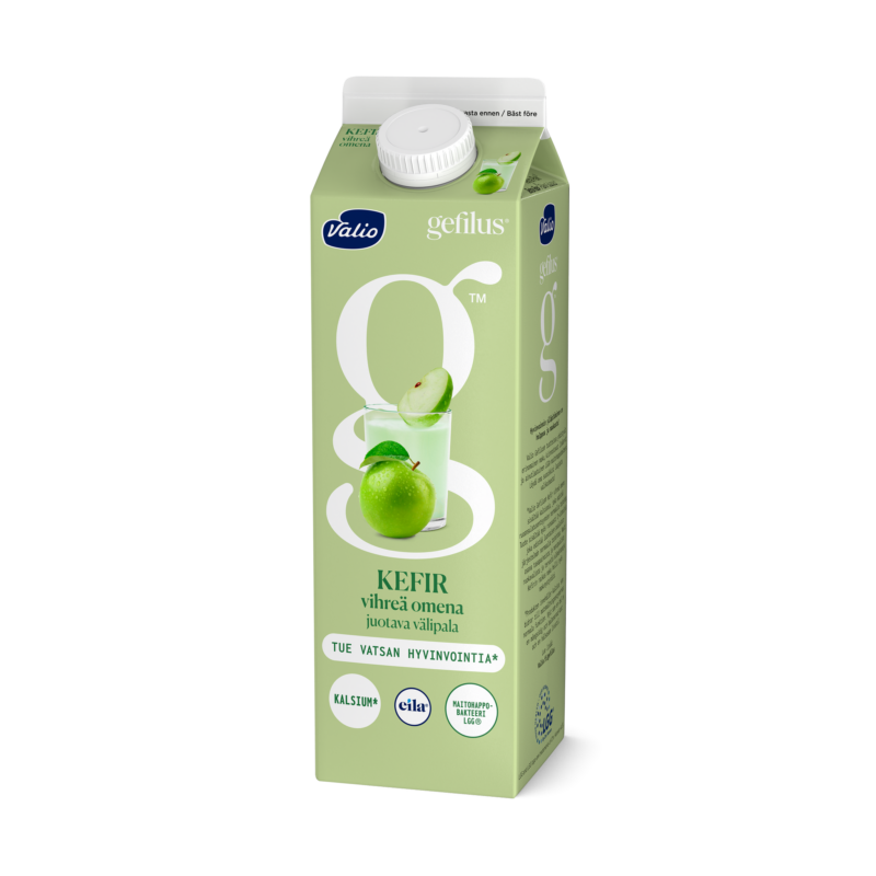 Valio Gefilus® Kefir juotava välipala vihreä omena laktoositon 1 kg
