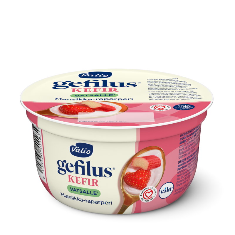 Valio Gefilus® Kefir mansikka-raparperi laktoositon 150 g