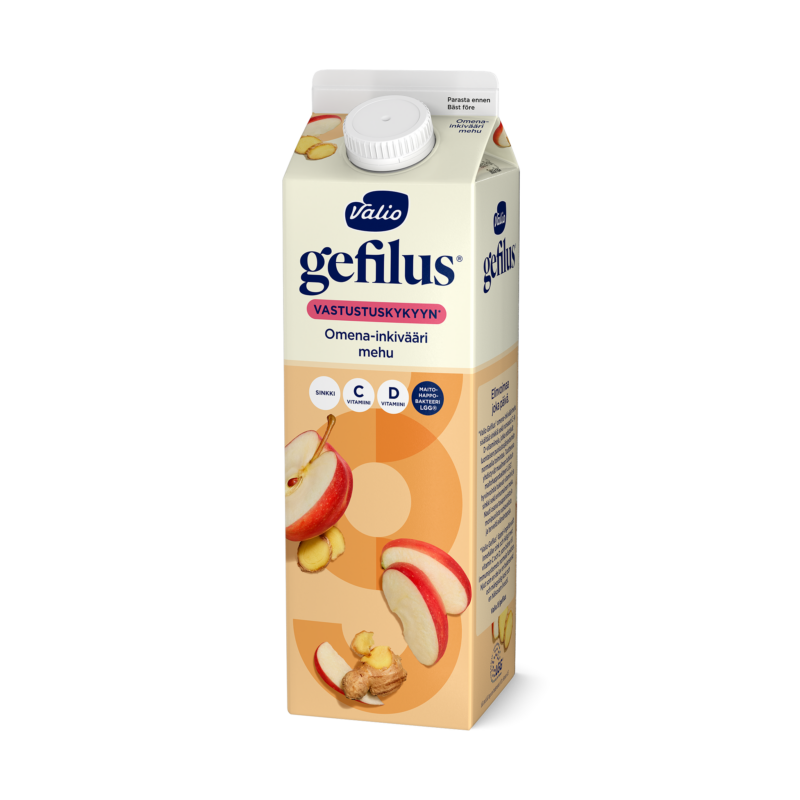 Valio Gefilus® mehu 1 l omena-inkivääri+sinkki