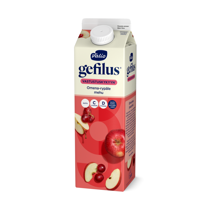 Valio Gefilus® mehu 1 l omena-rypäle+kuitu
