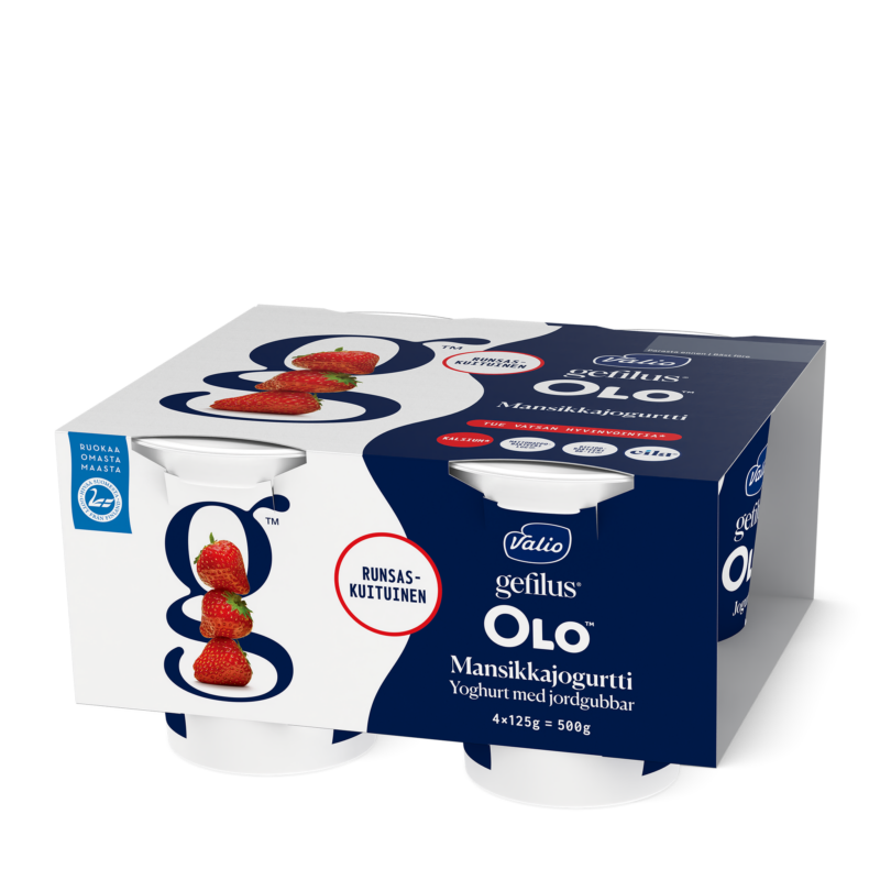 Valio Gefilus® OLO™ jogurtti mansikka laktoositon 4x125 g