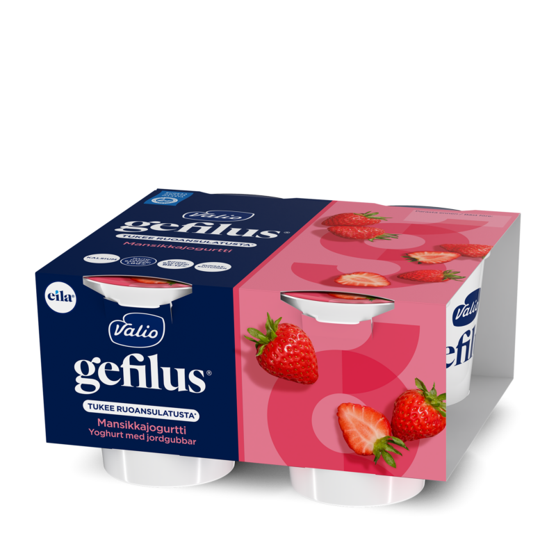 Valio Gefilus® jogurtti mansikka laktoositon 4x125 g