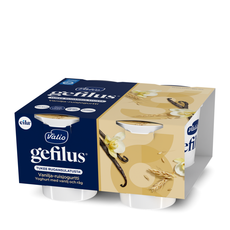 Valio Gefilus® jogurtti vanilja-ruis laktoositon 4x125 g
