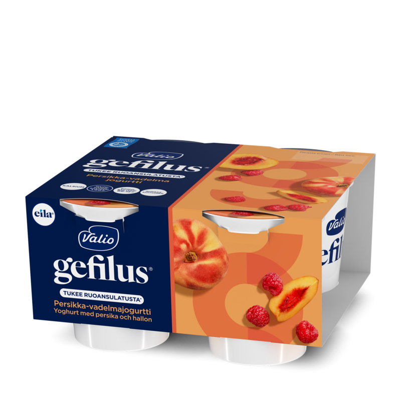 Valio Gefilus® OLO™ jogurtti persikka-vadelma laktoositon 4x125 g