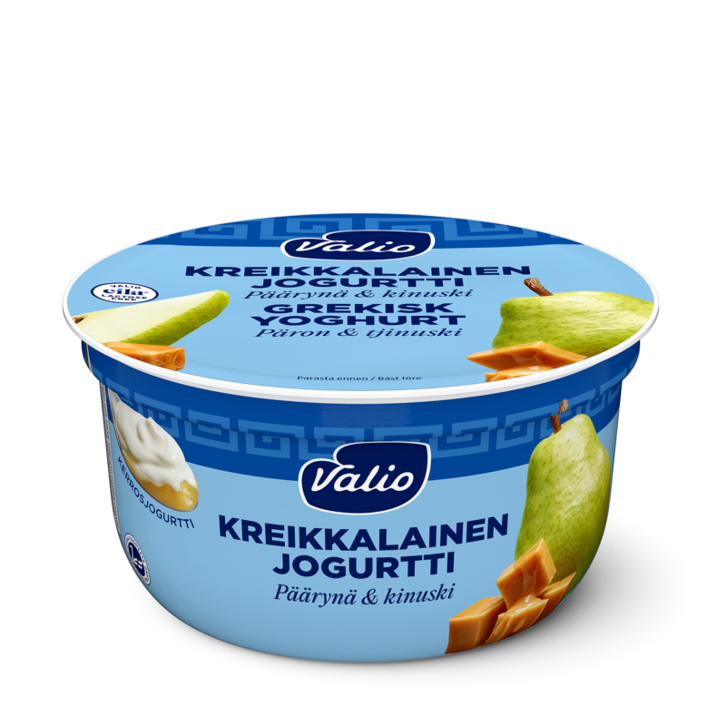 Valio kreikkalainen jogurtti päärynä-kinuski kausimaku laktoositon 150 g
