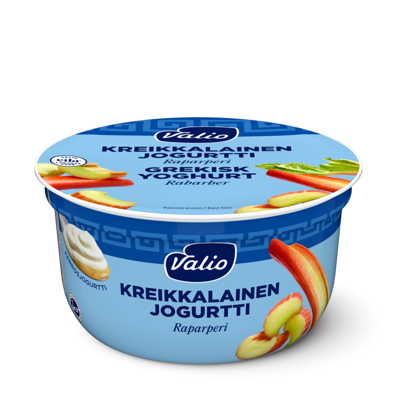 Valio kreikkalainen jogurtti raparperi laktoositon 150 g