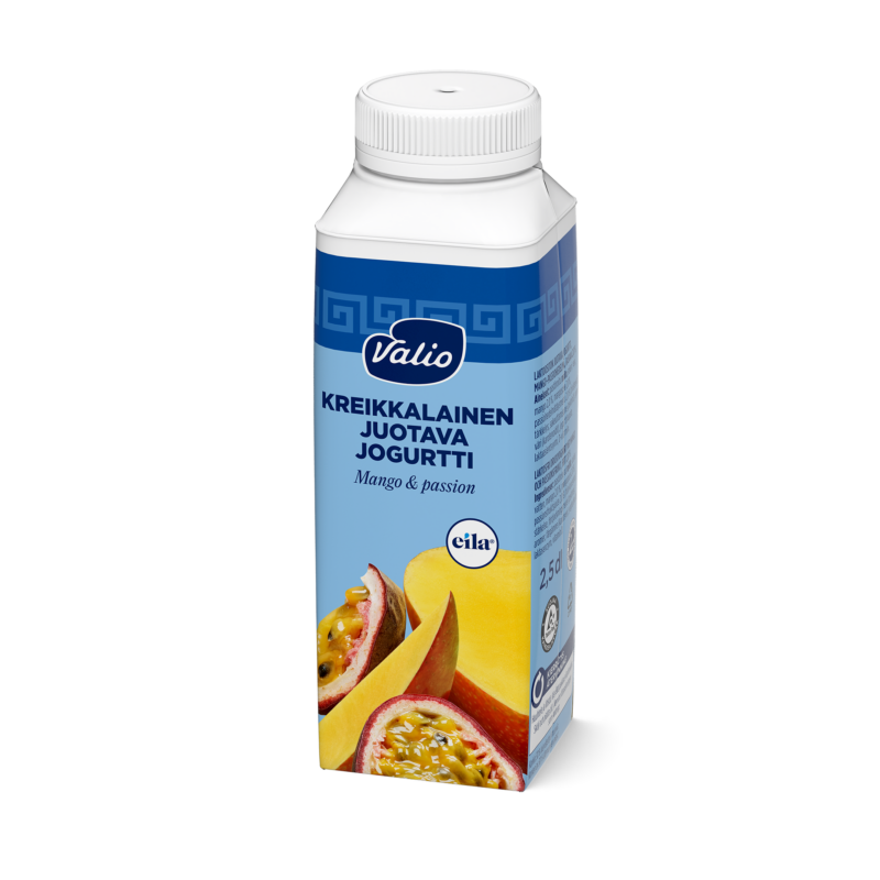 Valio kreikkalainen juotava jogurtti mango-passion laktoositon 2,5 dl