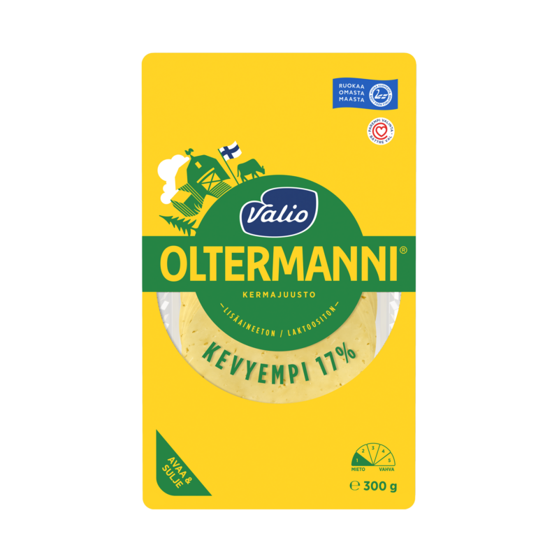 Valio Oltermanni® Kevyempi 17 % kermajuustoviipale e300 g