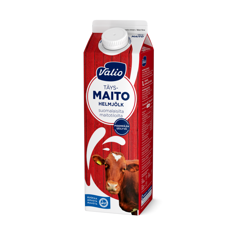 Valio täysmaito suomalaisilta maitotiloilta 1 l