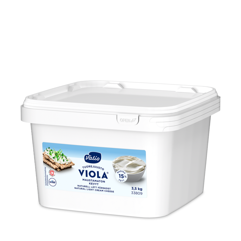 Valio Viola® kevyt maustamaton tuorejuusto laktoositon 3,5 kg