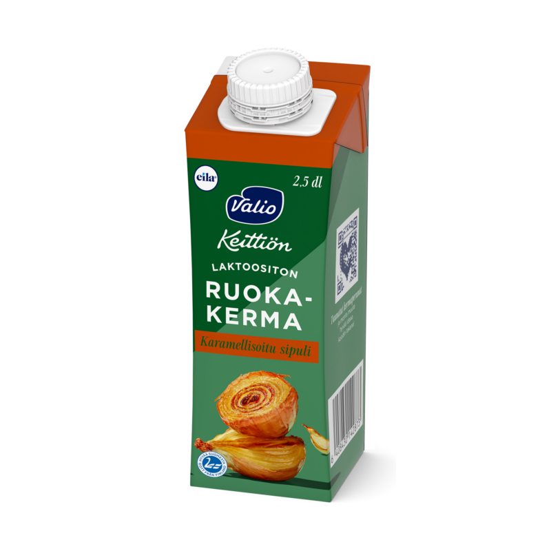 Valio Keittiön ruokakerma karamellisoitu sipuli UHT laktoositon 2,5 dl