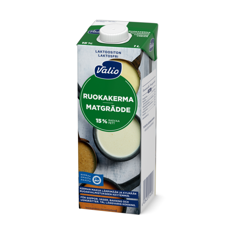 Valio ruokakerma 15 % UHT laktoositon 1 l