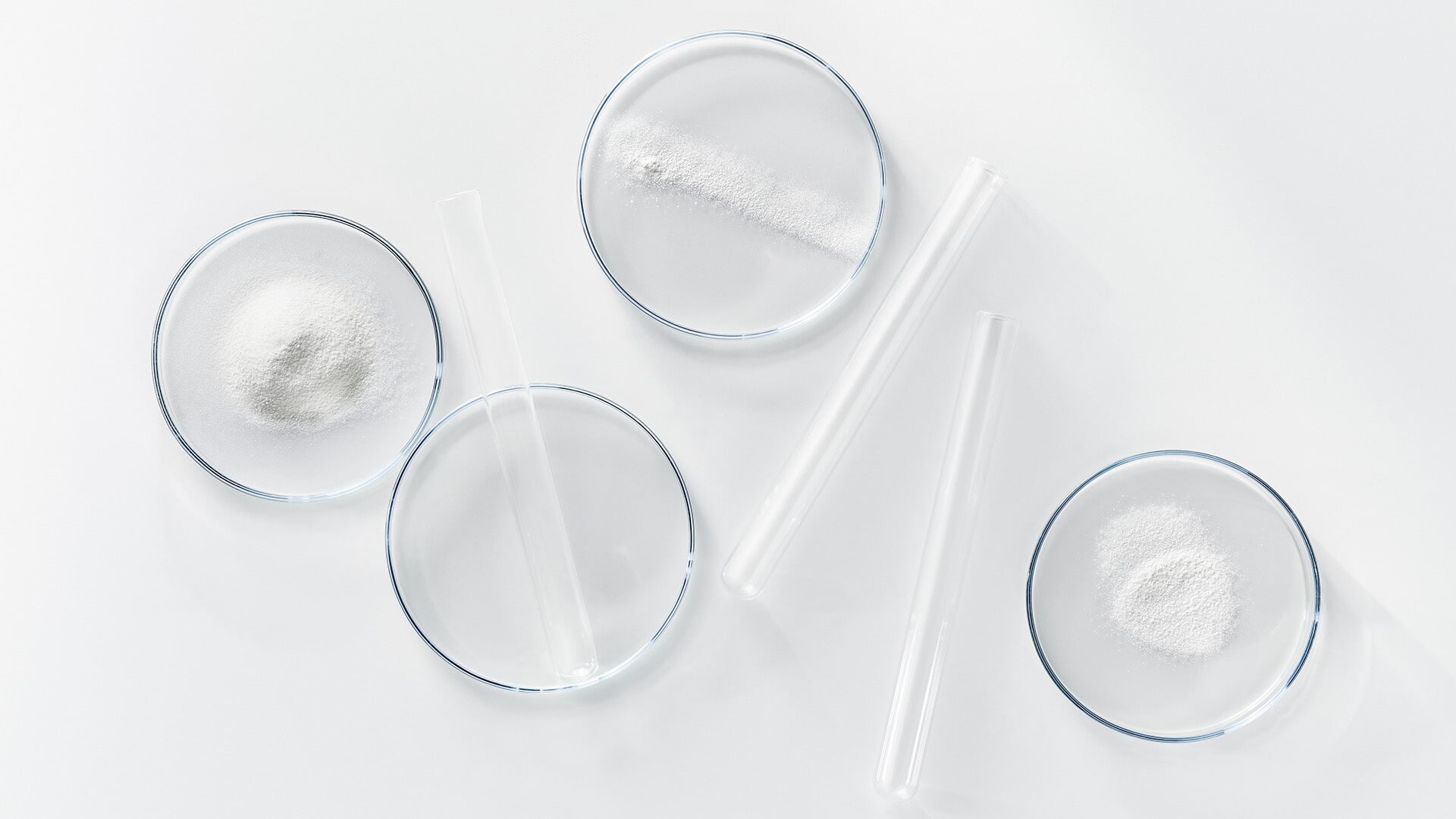 Milk powder and lab equipment.