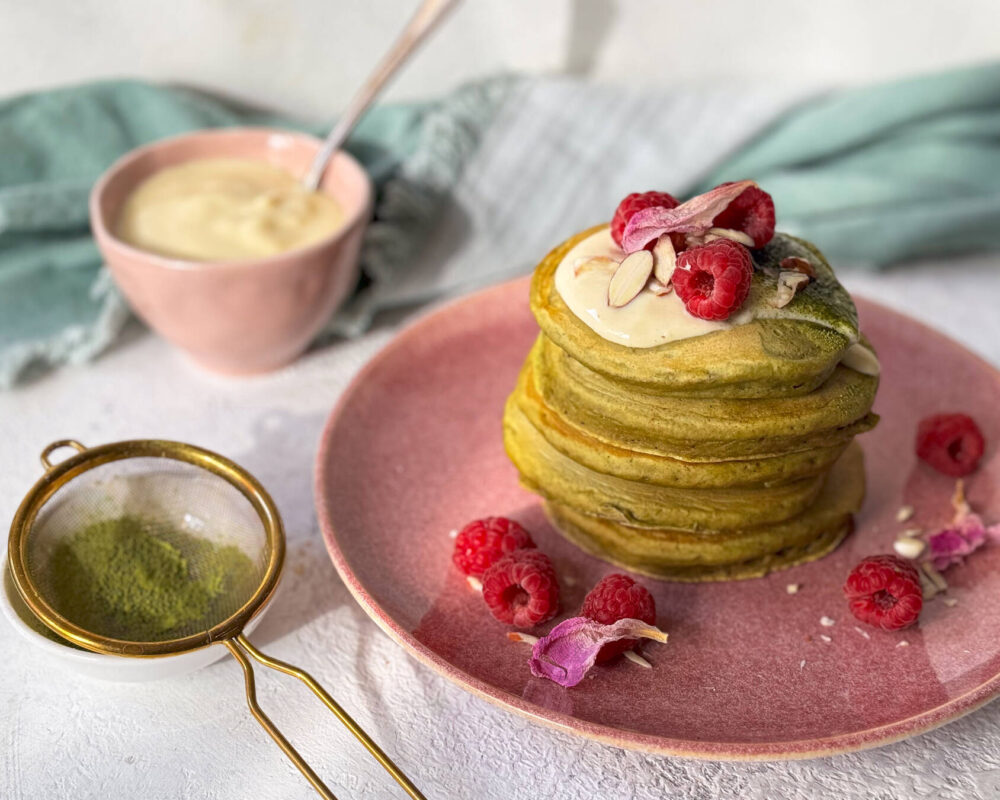 Vegaaniset matchapannukakut